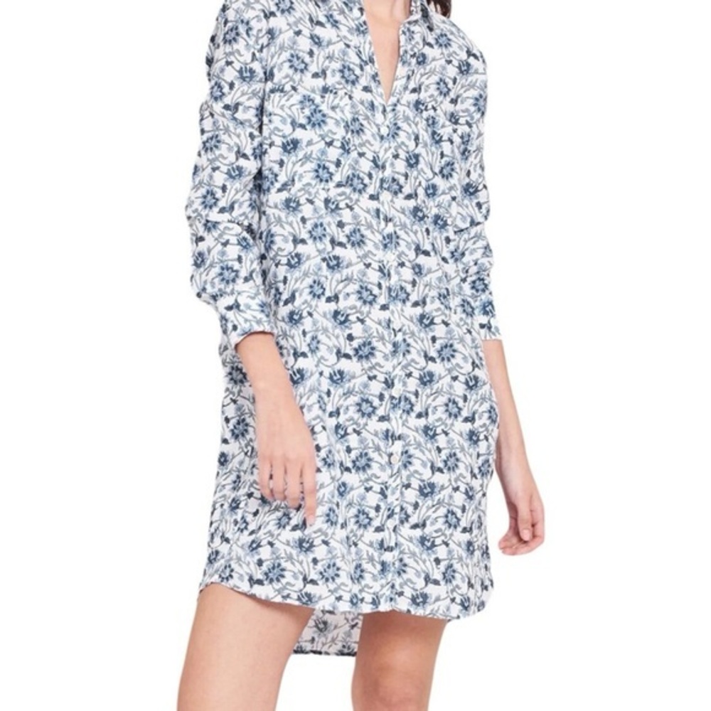 Roller Rabbit Floral Print Shirt Dress Small